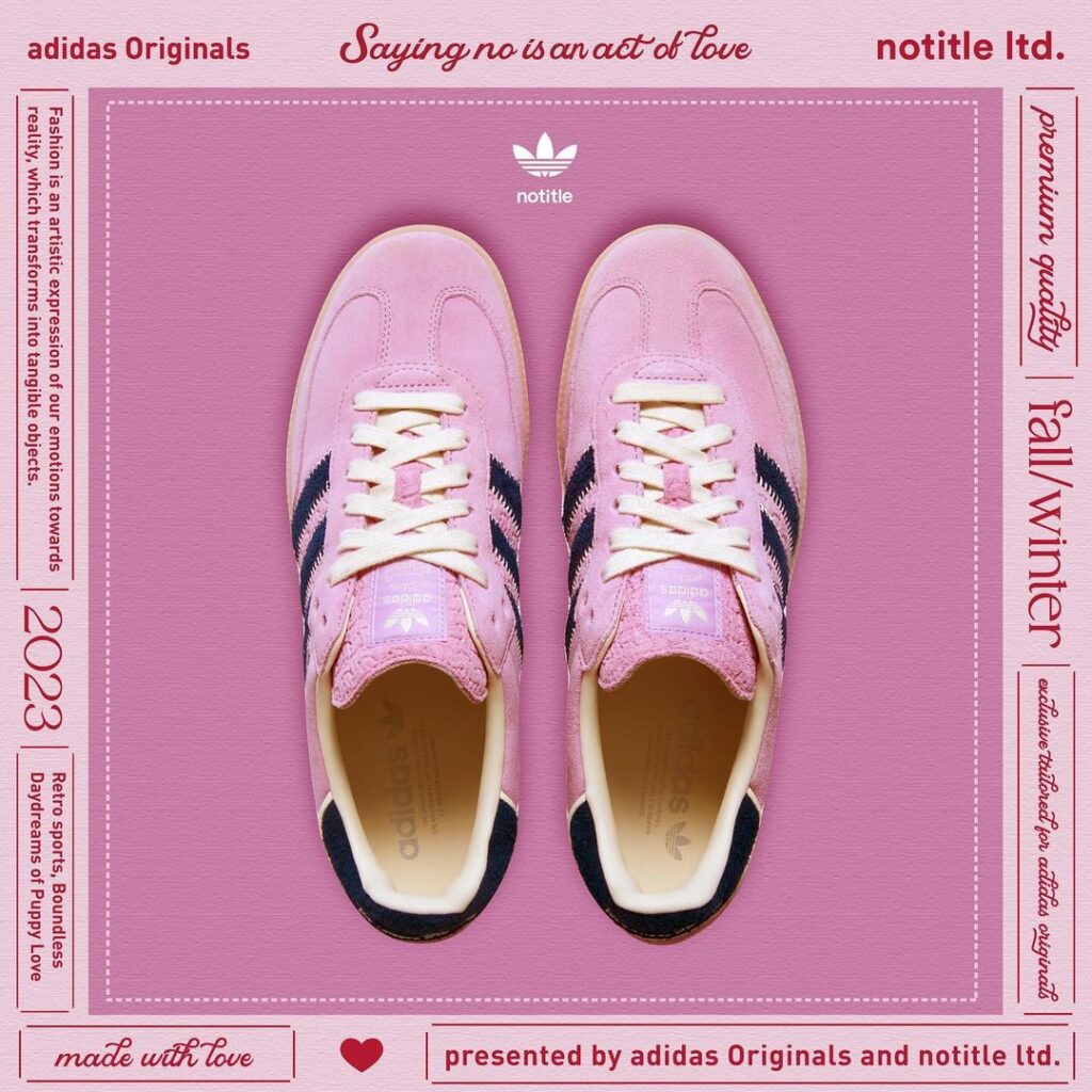notitle x adidas samba “THE GREAT SAMBA” cow pink ノータイトル アディダス サンバ コラボ スニーカー