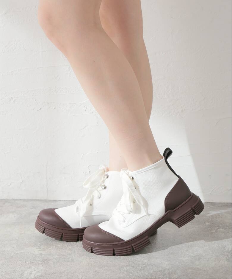 GANNI Recycled Rubber Lace Up City Boot ガニー リサイクル ラバー レースアップ シティ ブーツ