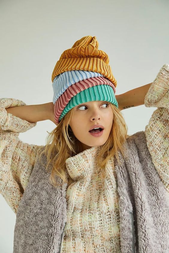Winter Fall Knit Beanie Outfit Colors 秋冬 ニット帽 ビーニー