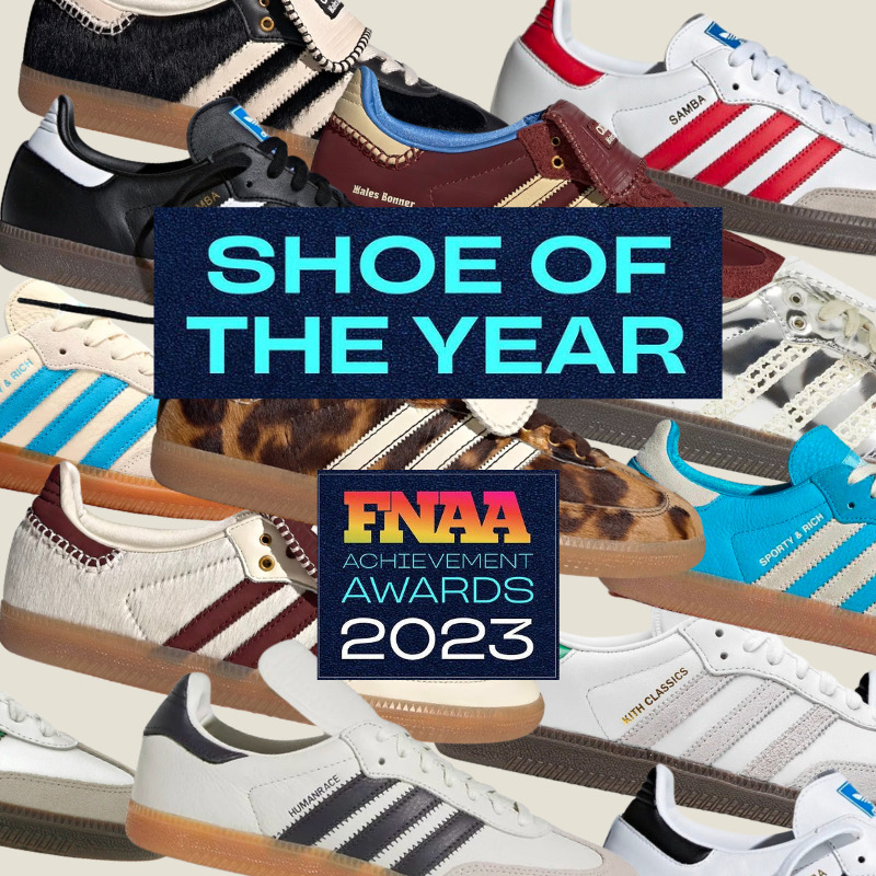 【adidas sambaがShoe of the Year 2023に輝く】“靴のアカデミー賞”ともいわれるFN Achievement Awardsでサンバが“今年のスニーカー”を受賞