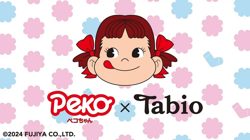 3月15日発売【Tabio x ペコちゃん コラボソックス】ペコちゃんロゴやミルキーデザインがキュートな4種類