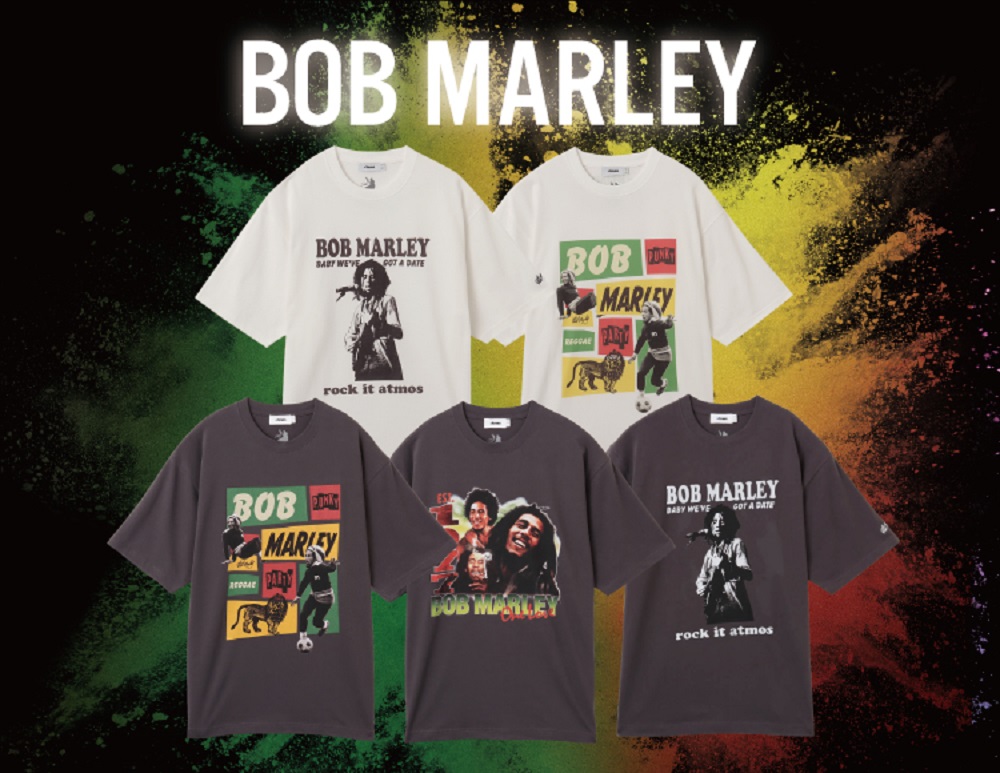 6月9日まで受注販売【atmos × BOB MARLEY "Baby we’ve got a date" T-shirt】映画”ONE LOVE”をテーマにしたTシャツ