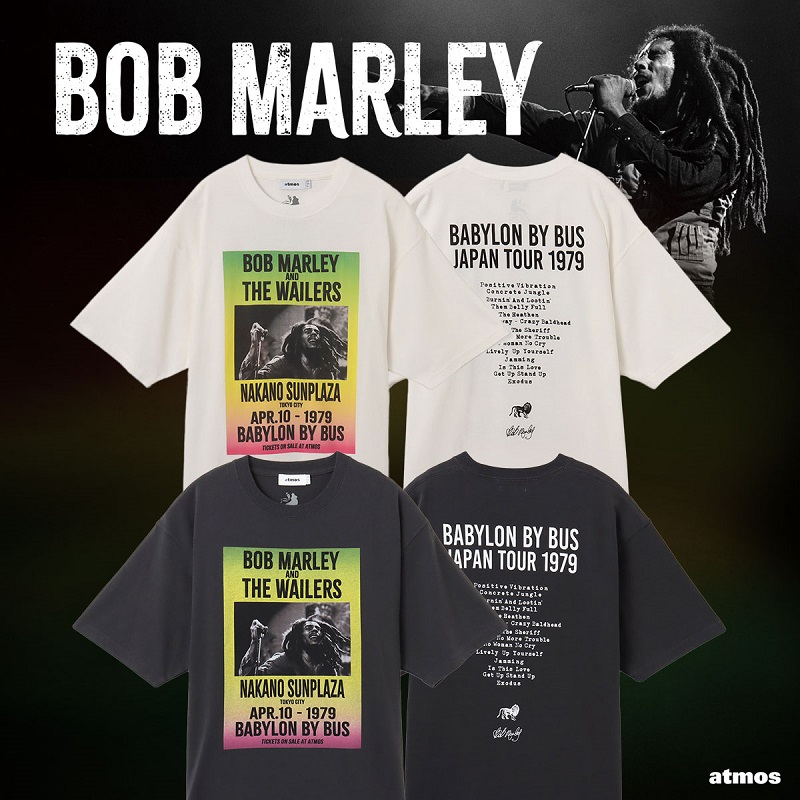 8月17日発売【atmos × BOB MARLEY “BABYLON BY BUS ” T-shirt】コラボレーションTシャツ第二弾が登場