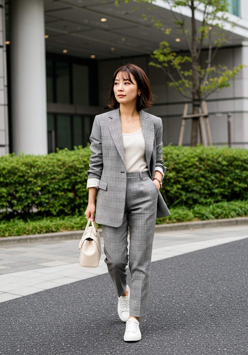 スニーカーで好感度大！女性向けのオフィスカジュアルコーデ完全ガイド