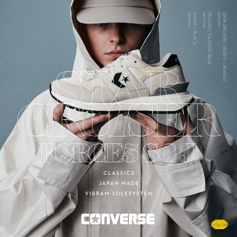 発売中｜Converse "STAR CRUISER" VIBRAMソールを採用した国産モデルの新色展開