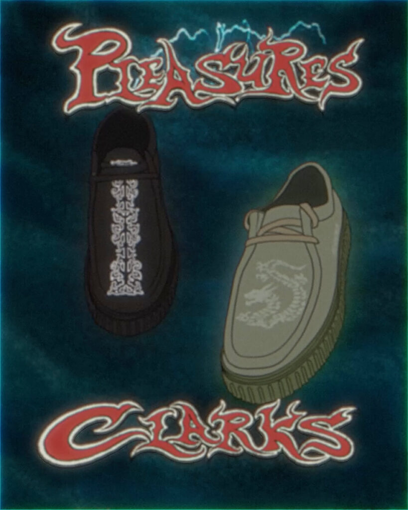 11月22日発売｜PLEASURES x Clarks Torhill Dragon Low /Woven 新たなコレクションからコラボ2型が登場