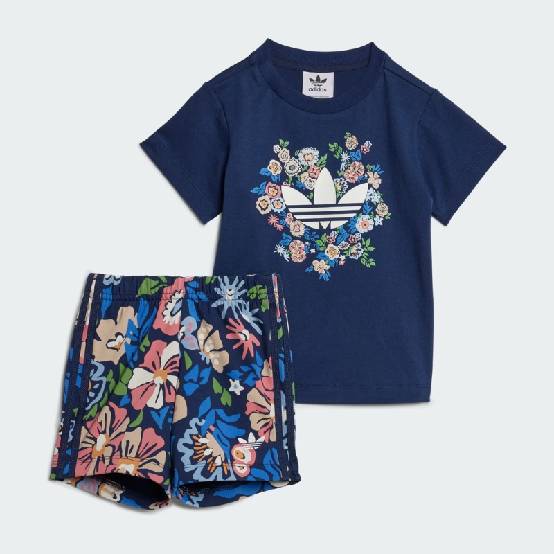 adidas Originals × Liberty London ショーツ&Tシャツ セットアップ キッズ adidas-originals-x-liberty-london-short-t-shirt-set-kids