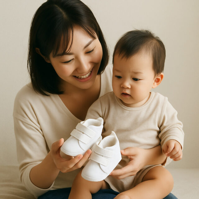 first shoes for baby and family