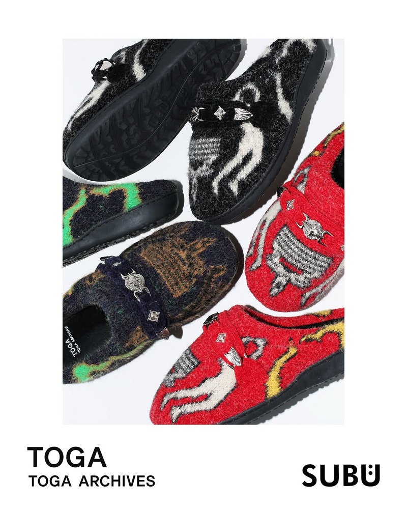 11月28日発売｜TOGA x SUBU "KNIT SLIP-ON" 初コラボとなるニット素材の冬用サンダル