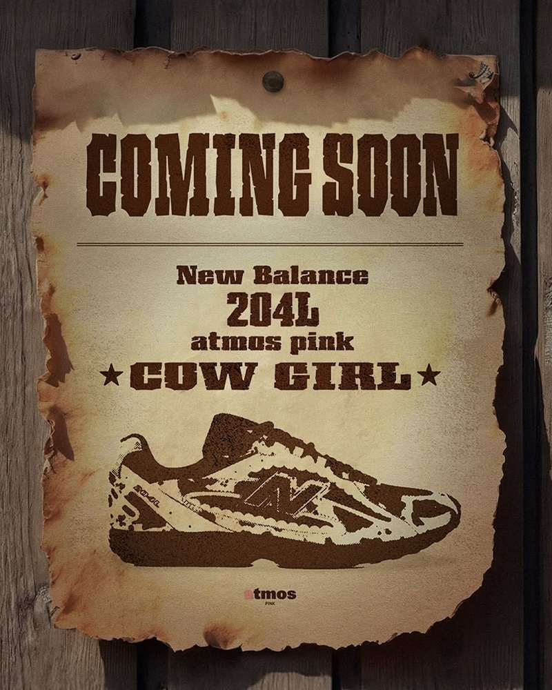 New Balance U204L atmos pink "Cow girl"