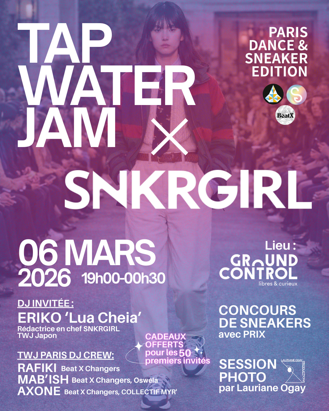 Tap Water Jam SNKRGIRL Flyer