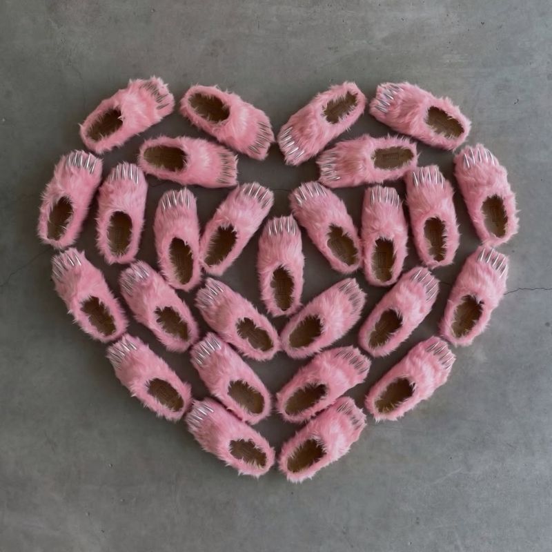 Bravest Studios Pink Bear Claws Mule " Valentine's Day"