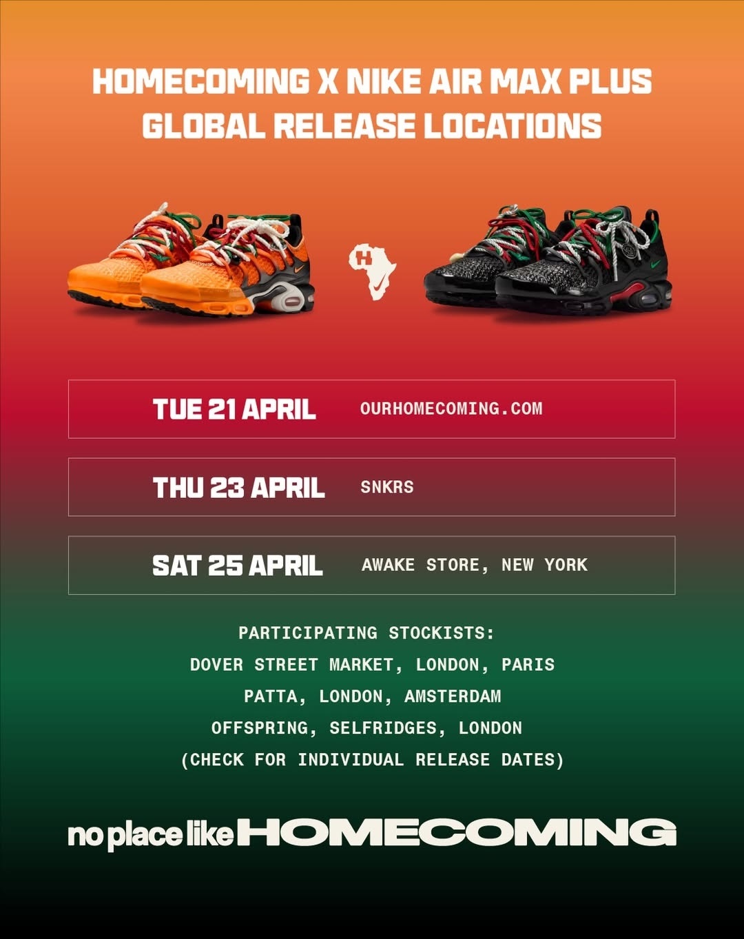 Homecoming x Nike Air Max Plus